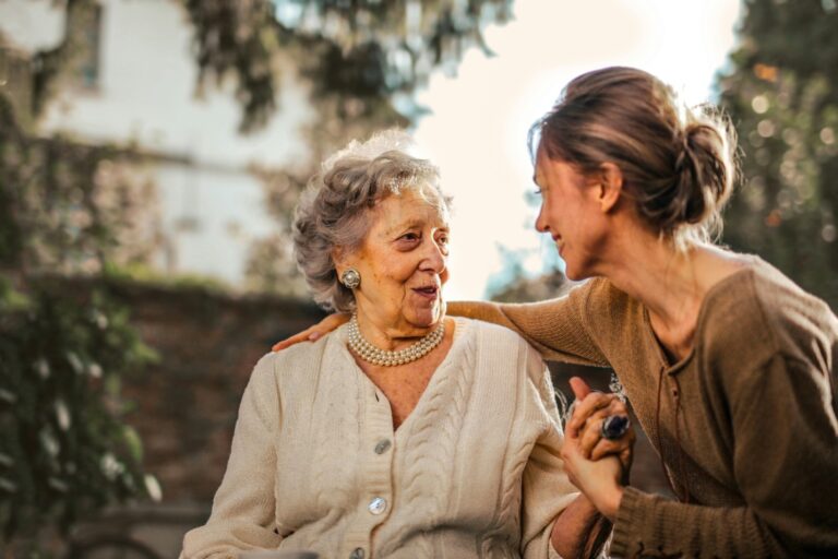 Person Helping a Senior