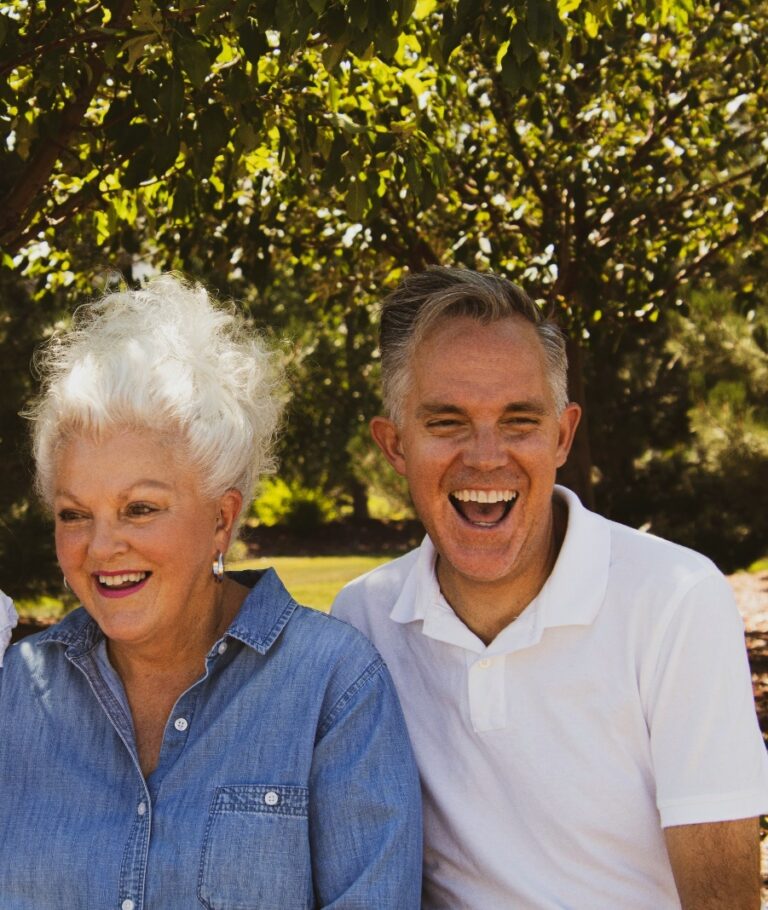 Senior citizens laughing